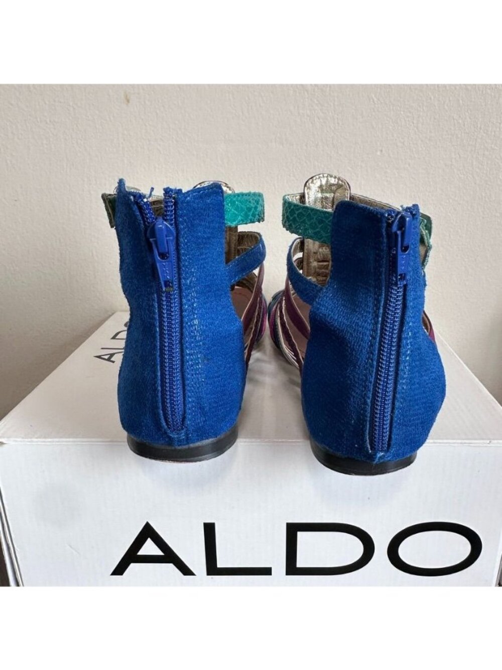 ALDO Rosenberger-7 Gladiator Sandals Women EU 40 US 9 Multicolor Zip - Picture 5 of 10